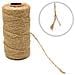 Corda Di Iuta 100m Marrone Naturale Juta Spago String 2 Ply Stringa Sottile Per I Mestieri Regalo Pacchetto Spago E Giardinaggio Applicazioni - Foto miniatura 3