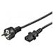 E10274, Maschio / femmina, Power plug type E, C13 coupler, Dritto, Dritto, Nero - Foto miniatura 1