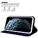 Custodia Compatibile Con Apple Iphone 11 Pro Max In Classy Blu Scuro - Coperchio Protettiva Con Chiusura Magnetica, Funzione Stand E Tasca Per Le Carte - Foto miniatura 4