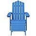Sedia da Giardino Adirondack con Poggiapiedi Blu Acqua in HDPE - Foto miniatura 3
