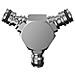 Deviatore A 3 Vie In Metallo Art. 9607 - Blister - Foto miniatura 1