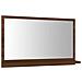 Specchio Da Bagno Rovere Marrone 60x10,5x37cm Legno Multistrato - Foto miniatura 2