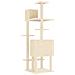 Albero Per Gatti Con Tiragraffi In Sisal Crema 154 Cm - Foto miniatura 4