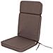 Cuscino Sedia Con Schienale, Cuscino Sedia Da Giardino, Coprisedia Con Schienale, Cuscino Per Sedie Da Giardino, Cucina E Soggiorno. - Schienale 72x49 Cm - Seduta 49x47 Cm - Marrone - Foto miniatura 10