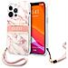 Cover Per Iphone 13 Pro Marble Strap, Rosa - Foto miniatura 2