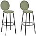 Set Di 2 Sedie Alte Emery Bouclé Verde Chiaro - Foto miniatura 4