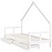 Giroletto Bambini Con Cassetti Bianco 80x200cm Massello Di Pino - Foto miniatura 3