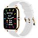 Smartwatch SWT-STC008 Bluetooth Cassa Gold 42 mm in Alluminio con Doppio Cinturino Bianco e Blu - Foto miniatura 1