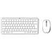 Tastiera e Mouse Con cavo e senza cavo 00173062  (Layout Tedesco) Colore Grigio. Bianco - Foto miniatura 1