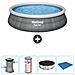 Piscina Fuori Terra - In Giro - 457x84 Cm - Grigio - Include Accessori Coordinati Cb52 - Foto miniatura 1
