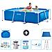 Piscina Fuori Terra - Rettangolo - 220x150x60 Cm - Blu - Include Accessori Coordinati A38 - Foto miniatura 1