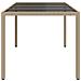 Tavolo da Pranzo da Giardino Beige 190x90x75 cm Polyrattan - Foto miniatura 4