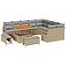 Set Divano da Giardino  12 Pezzi con Cuscini Beige Rattan Poliestere, Set da Pranzo da Giardino  3 Pezzi con Cuscini Beige Rattan Poliestere, Divano da Giardino 2 Posti con Cuscini Beige Rattan Poliestere - Foto miniatura 1