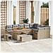 Set Divano da Giardino  12 Pezzi con Cuscini Beige Rattan Poliestere, Set da Pranzo da Giardino  3 Pezzi con Cuscini Beige Rattan Poliestere, Divano da Giardino 2 Posti con Cuscini Beige Rattan Poliestere - Foto miniatura 2