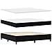 Letto Box Spring Con Materasso & Panchina Nera 200x200 cm Velluto - Foto miniatura 3