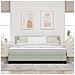 Letto con contenitore  e materasso & luce LED Grigio chiaro 180x200 cm Vellutato - Foto miniatura 2