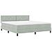 Letto con contenitore  e materasso & luce LED Grigio chiaro 180x200 cm Vellutato - Foto miniatura 3