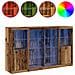 Credenza  con Luci LED Legno Antico 163x37x100 cm Legno Recuperato, Credenza  con Luci LED Legno Antico 41x37x100 cm - Foto miniatura 4
