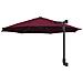 Ombrellone da Giardino Montato a Parete con LED Rosso Bordeaux 248 cm - Foto miniatura 6
