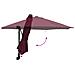 Ombrellone da Giardino Montato a Parete con LED Rosso Bordeaux 248 cm - Foto miniatura 8