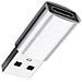 Adattatore Usb 3.0 Maschio A Type-c Femmina Per Trasferimento Dati E Audio Digitale (confezione Da 2) Silver - Foto miniatura 4
