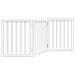 Cancello per Cani Pieghevole 3 Pannelli Bianco 150 cm Pioppo - Foto miniatura 6