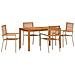 Set da Pranzo per Giardino 5 pcs Beige Poly Rattan - Foto miniatura 1