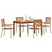 Set da Pranzo per Giardino 5 pcs Beige Poly Rattan - Foto miniatura 3