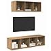 Set di mobili TV 2 pcs rovere artigianale 37 x 37 x 142.5 cm - Foto miniatura 3