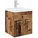 Mobile da Bagno con Lavabo Integrato e Rubinetto Legno Antico - Foto miniatura 1