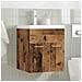 Mobile da Bagno con Lavabo Integrato e Rubinetto Legno Antico - Foto miniatura 3