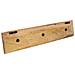 Portabito In Legno Con 3 Ganci Verniciato A Mano Marrone 48x5x10h - Foto miniatura 5