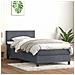 Letto a Molle con Materasso e LED Grigio Scuro 80x220 cm Velluto - Foto miniatura 2
