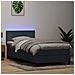 Letto a Molle con Materasso e LED Grigio Scuro 80x220 cm Velluto - Foto miniatura 4