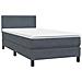 Letto a Molle con Materasso e LED Grigio Scuro 80x220 cm Velluto - Foto miniatura 5