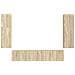 Set mobile TV 4 pcs Rovere Sonoma Legno multistrato - Foto miniatura 9