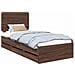 Struttura del letto con cassetto Rovere Marrone 90 x 200 cm - Foto miniatura 1