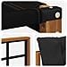 Set di divani da esterno con cuscino 6 pcs Naturale e Nero - Foto miniatura 7