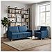 Set di Divani con Storage 2 pcs Blu Poliestere - Foto miniatura 3