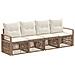 Set Divano da Giardino 4 pcs Beige polyrattan - Foto miniatura 1