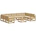 Set di divani da esterno con cuscino 10 pcs Bianco e Beige - Foto miniatura 1
