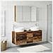 Set di mobili per il bagno 4 pcs Legno antico - Foto miniatura 4