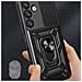 Hybrid Armor Camshield Custodia Rigida Con Protezione Per La Fotocamera E Anello Metallico Per Samsung Galaxy S25+ - Nera - Foto miniatura 3