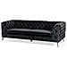 Divano A 3 Posti In Tessuto Nero Sotra - Foto miniatura 2