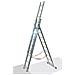 3x9 Stilo Scala Trasformabile A Tre Rampe Stilo Chiusa 258 Cm - Aperta 594 Cm - A Cavalletto 169 Cm Portata 150 Kg En13. . - Foto miniatura 1