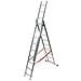 3x9 Stilo Scala Trasformabile A Tre Rampe Stilo Chiusa 258 Cm - Aperta 594 Cm - A Cavalletto 169 Cm Portata 150 Kg En13. . - Foto miniatura 3