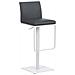 Sgabello Bar Panama in Similpelle E Metallo I Sgabello Alto Girevole E Regolabile 58-82 CM I Sedia Cucina Moderna Grigio Metallo Bianco Opaco - Foto miniatura 1