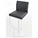 Sgabello Bar Panama in Similpelle E Metallo I Sgabello Alto Girevole E Regolabile 58-82 CM I Sedia Cucina Moderna Grigio Metallo Bianco Opaco - Foto miniatura 5