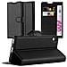 Custodia Compatibile Con Sony Xperia Xa In Nero Carbone - Coperchio Protettiva Con Chiusura Magnetica, Funzione Stand E Tasca Per Le Carte - Foto miniatura 1