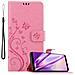 Custodia Compatibile Con Samsung Galaxy S8 Plus In Rosa Fiore - Coperchio Protettivo In Design Floreale Con Chiusura Magnetica, Funzione Stand E Slot Per Carte - Foto miniatura 4